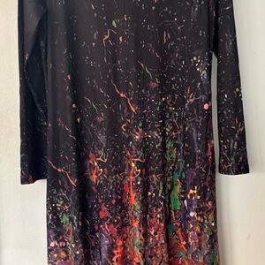 Colorful Abstract Long Sleeve Dress Size XL Never worn